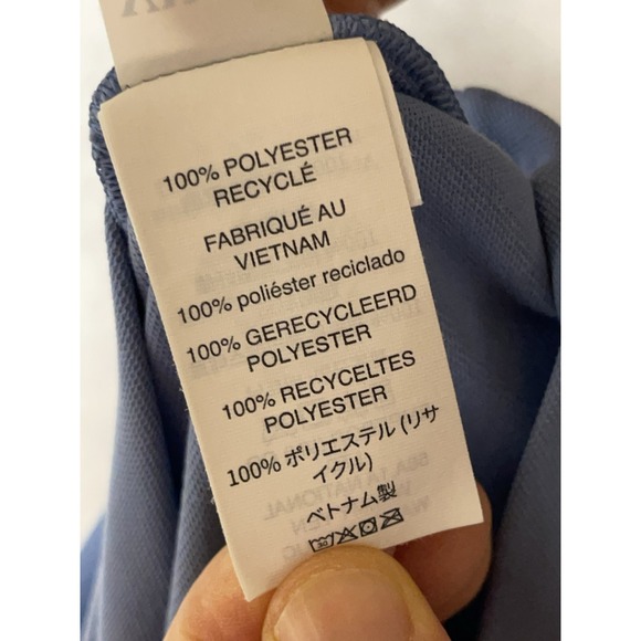 Vuori Polo Shirt Women S Isle Blue Pique Tank 4 Way Stretch Wicking Performance - Picture 6 of 7